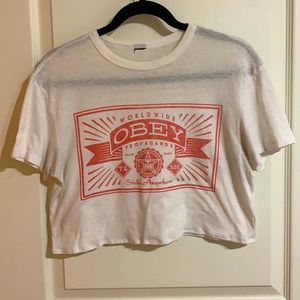 OBEY white crop top